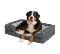 Skylos Orthopaedic Dog Bed Memory Foam Sofa For Large Dogs Finish XXL Grey | Memory Foam,Orthopaedic Support,Waterproof Liner,Washable Cover,Non-Slip Base,Plush Fleece Surface,For Large Dogs,Grey Finish