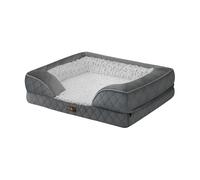 Skylos Orthopedic Dog Bed for Extra Extra Large Dogs, Rectangle Pet Bed with Supportive Foam Bolster Couch, Durable Dog Sofa Bed, Washable Pet Bed with Removable Cover, Waterproof Lining,122x89x17cm