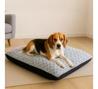 Skylos Pet Dog Bed Grey Plush Cushion Mat Washable Soft Comfort Sleeping
