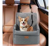 Skylos Pet Dog Booster Car Seat Portable Travel Puppy Bed Basket Grey