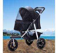 Skylos Pet Stroller Pram Dog Carrier Trailer Strollers 3 Wheels Foldable Large