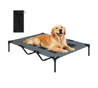 Skylos Raised Dog Bed, Elevated Dog Bed with Washable Mesh, Cooling Breathable Elevated Pet Beds for Outdoor Travel and Garden, 121x90x20cm