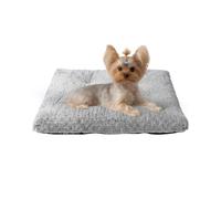 Skylos Small Dog Bed, Calming Dog Bed with High-Density Filling, Non-Slip Bottom, Machine Washable Pet Bed for Crate, Car & Home, Grey 60x45x5cm