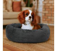 Skylos Small Dog Bed Donut Cushion Soft Plush Calming Washable Pet Bed