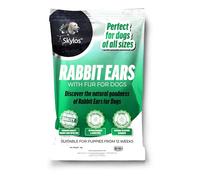 Skylos Wholesome Rabbit Ears with Fur for Dogs - Crunchy Chews to Support Dental Health & Digestion - Grain-Free, High Protein and Hypoallergenic - 100% Natural Alternative to Processed Treats (1kg)