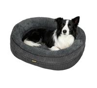 Skylos XL Dog Bed, Large Dog Bed, Orthopedic Dog Bed, Memory Foam Dog Bed Sofa with 4-Sided Neck Support, Waterproof Non-Slip, Removable Washable Cover, Grey, 107×81×19 cm