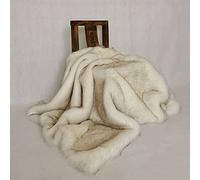 SKYLYZH Faux Fur Blankets 220cmX150cm Luxurious Throw Blanket Imitation Fox Blanket Throw Decorative Blanket Bed Foot Winter Blanket Elegant Fluffy Throws Suitable for Sofa, Chair and Bed