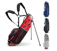 Skymax Columbia Rain Dry Stand Bag 2.0 Red/Black/White - Waterproof Golf Stand Bag with 5 Pockets, Dual Strap & Rain Hood