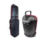 Skymax Deluxe Hard Top Golf Travel Cover - Padded Wheeled Golf Flight Bag with Hard Shell Club Protection & Compression Straps