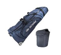 Skymax Deluxe Padded Wheeled Golf Travel Cover - Heavy Duty Golf Flight Bag with Wheels, Foam Padding & Compression Straps
