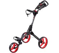 SkyMax Golf CUBE 3 Push Folding Trolley Compact Design Cart - Charcoal/Red