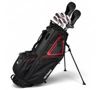 Skymax Men’s +1” RH Boxed Golf Set Steel - Right Hand Golf Clubs with Hybrid Stand Bag, Longer Length Clubs, Driver, Fairway Wood, Irons & Putter