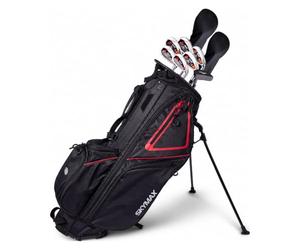 Skymax Men’s RH Boxed Golf Set Steel - Right Hand Golf Clubs with Hybrid Stand Bag, Driver, Fairway Wood, Irons & Putter