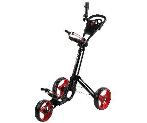 SKYMAX QWIK FOLD 3.0 GOLF PUSH TROLLEY - BLACK / RED +FREE GIFT