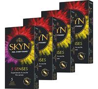 SKYN 5 Senses Condoms Mix Latex Free Sensoprene Condoms - 20 Pack (5x4)
