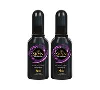 SKYN All Night Long Lube (2 x 80mL): Silicon Based Lubricant Gel, Lube for Couples and Toys, Natural Feel, Non-Greasy and Non-Staining, Unscented