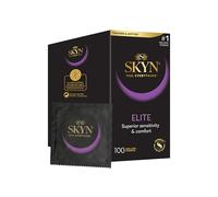 SKYN Elite Condoms Pack of 100 / SKYNFEEL Latex Free for Men, Regular Size, Ultra-Thin & Soft, Smooth Straight Shape, 53mm Wide