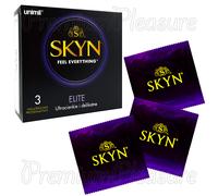 SKYN Elite condoms Ultra thin Non-Latex Sensitive condoms Retail box of 3