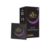 SKYN Elite (Pack of 24): Ultra-Thin Latex Free Condoms for Men, Regular Size Condoms, SKYNFEEL Technology, Smooth Surface, Lubricated, 53mm Nominal Width