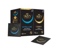 SKYN Extra Lube (50) & Original (10) | Latex-Free Condoms for Men, Regular Size