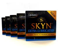SKYN Extra Lubricated 5 Boxes of 15 Condoms Non-latex Polyisoprene Sensitive
