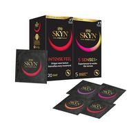 SKYN Intense Feel (Pack of 20) & 5 Senses+ (Pack of 5) Condoms