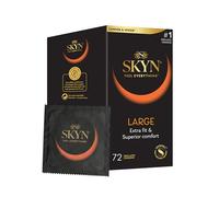 SKYN Large (Pack of 72) Latex Free Condoms for Men | Skynfeel, Smooth Surface, Lubricated, Longer and Wider, 56mm Nominal Width