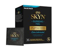 SKYN Supreme Feel Extra Lubricated Condoms (Pack of 36)