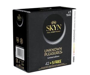 Skyn Unknown Pleasures 42+5free Condom Mix Transparent One Size