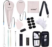 SKYNEO Saxophone Cleaning kit, Clarinet Cleaning Kit with Maintenance Kit,Swab,Cork Grease,Mouthpiece Cushions,Strap,Cleaning Cloth,Thumb Rest,Reed Case,Mouthpiece Brush and More, Grey