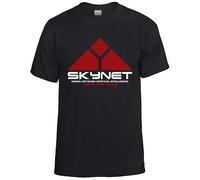 Skynet Cyberdyne Systems Inspired by Terminator Cotton T-Shirt Top Tee(Black, 3XL)