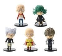 Skynomad Anime 9cm One Punch Man Figurines - Saitama Genos Tatsumaki Garou Collectible Statues for One Punch Man Anime Fans (6 Piece Set)