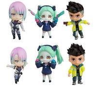 Skynomad Anime Cyberpunk Edgerunner Figures - 11cm David Martinez Lucy Rebecca Decoration Adult Car Collector for Anime Cyberpunk Edgerunner Fans (6 Piece Set 10cm)