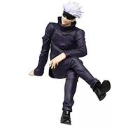 Skynomad Anime JJK Gojo Geto Yuji Figurines - Collectible Statues from Jujutsu Kaisen Anime Manga Series (Gojo Sitting 13cm)