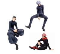 Skynomad Anime JJK Gojo Geto Yuji Figurines - Collectible Statues from Jujutsu Kaisen Anime Manga Series (Yuji, Gojo, Geto (3 Piece Set))