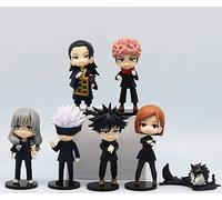 Skynomad Anime JJK Jujutsu Kaisen Yuji Gojo Megumi Figures - Decorative Collectibles for Jujutsu Kaisen Fans Popular Anime Manga Series (7 Piece Set)