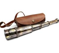 SKYNOTCH 1920 Brass Maritime Vintage Telescope with Pure Leather Case