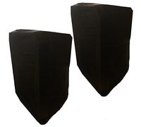 Skyour Black 10"/12"/15" PA DJ Speaker Cover 2pcs Scrim Stretchy Speaker Cover for Wedding Church Club (RSC128W) (2)