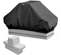Skyour Boat Lounge Seat Cover Waterproof Dustproof Folding Back to Back Deluxe Series Bucket Style Lounge Boat Seats Cover Protector Patio Outdoor Boat Seat Covers (NOT Included Boat Seats) (Black)
