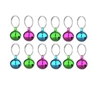 SKYPIA Round Dog Bells Dog Charm Bells Pet Pendant, 3 PCS Anti-Lost Training Bells for Collars, Suitable for Pet Pendant Accessories,1/2-Inch, Random, S, Metal, Agate
