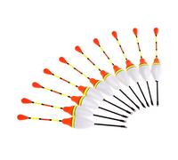 SkyPOOU 10pcs Carp Fishing Floats Set Buoy Bobber Stick For Fish Tackle Vertical 4# 3.0g Trout Fishing Net Magnet