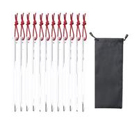 SkyPOOU 12 Pcs Aluminium Alloy Tent Stakes Heavy Duty Beach Peg Canopy Outdoor Ground Camping Anchors Heavy Duty For Camping Anchors Stakes