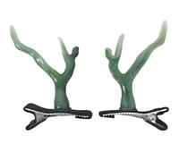 SkyPOOU 3D Dragon Horn Hair Clip for Cosplay Costume Female Ancient Costume Barrettes NonSlip Hair Pin Role Play Hair Decoration.Green