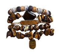 SkyPOOU Adjustable Bead Natural Stone Charm Unisex Stone Texture Suitable for Men and Women Colorful Stacking