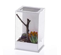 SkyPOOU Breeding For Case Transparent Feeding Box Good Ventilation Habitat For Spiders Mantises Breeding Box Small