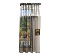 SkyPOOU Decorative Lace Sheer Curtains Soft Light Filtering Easy Setups Hanging Suitable for Various Space Artistics Semi Sheer Window Sheers Polyester Materials Easy Setups Ideal