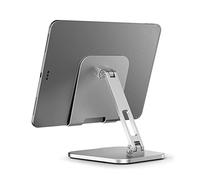 SkyPOOU Portable Foldable Tablet Stand Space-Saving for Air Pad Bracket Holder Gray Silver Alloy Tablet Holder