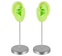 SkyPOOU Professional Silicone Left Right Ear Form for Cosmetic Training Realistic Human Ear Mannequin Jewelry Showcasing Props Earmold Demonstration Model