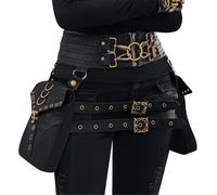 SkyPOOU Punk Belt Bag Practical Hip Pack Gothic Phone Pouches Waist Bag For Travel Enthusiasts And Music Festivals Unique Waist Pack
