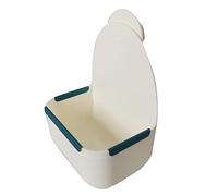 SkyPOOU Rabbits Feeder Bowl Guinea Pigs Hays Food Safe Plastics Dish Easy To Fix For Cage 4.7x2.9x6.7 Inch Bowl For Cage Guinea Pigs Food